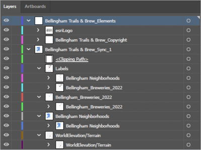 Screen shot of layers panel