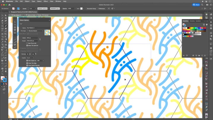 Creating Hexagonal Patterns and Pattern Brushes in Illustrator