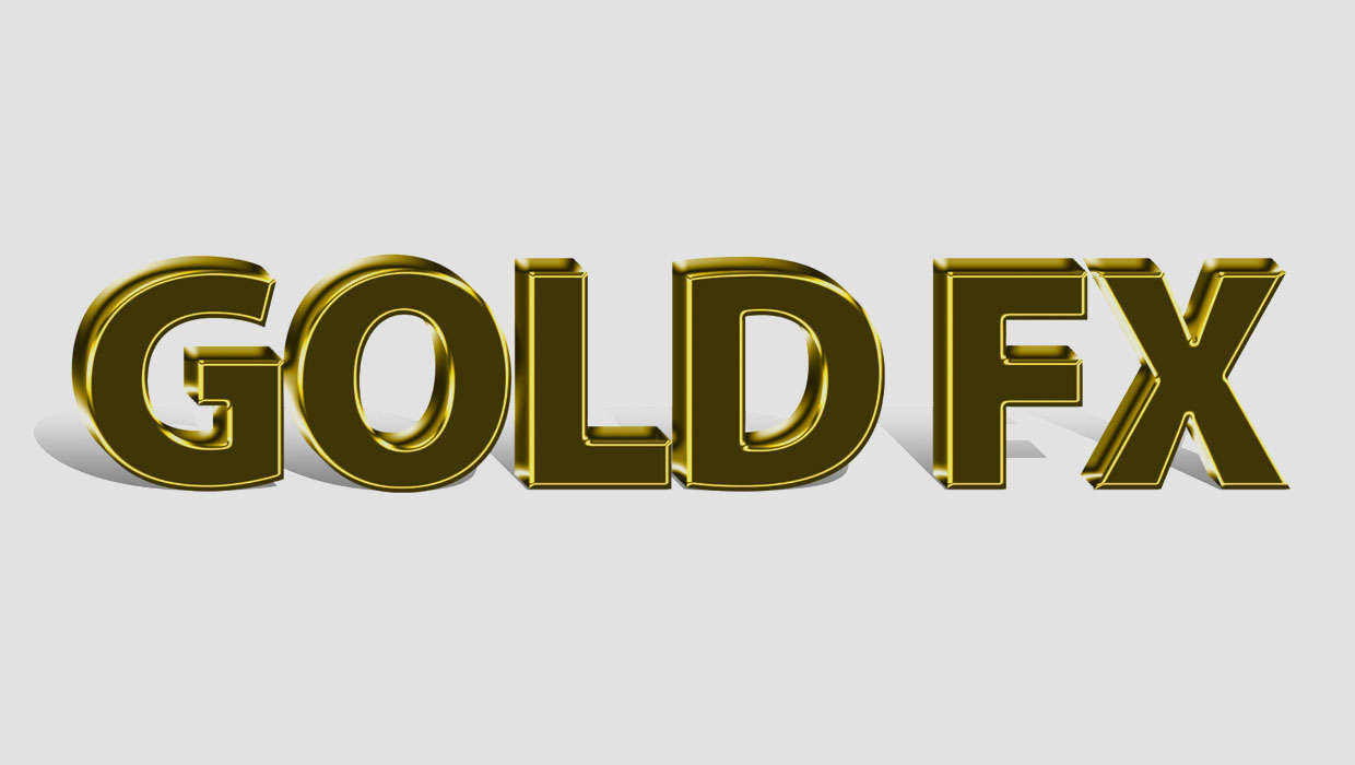 HD Photoshop Gold Text Logo FX Graphic by Giallo · Creative Fabrica