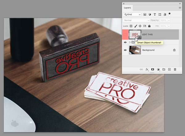 Photoshop layers panel smart object