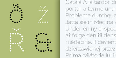 Sample of the Punto font