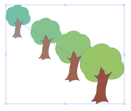 Initial distribution of objects in a blend