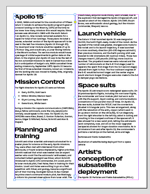 InDesign auto style