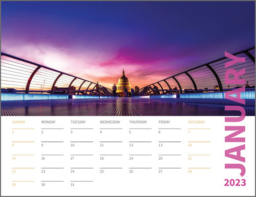 InDesign 2023 calendar