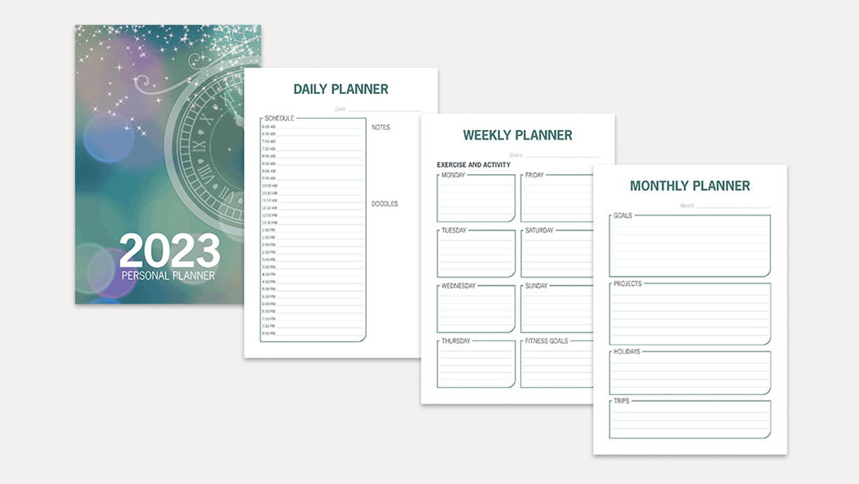 2023 personal planner InDesign template