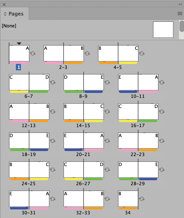 Color coding your parent pages will let you keep tabs on a complicated InDesign document.