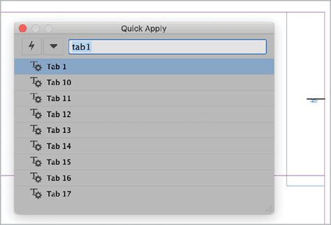 You can use Quick Apply to insert your text variables more quickly in InDesign