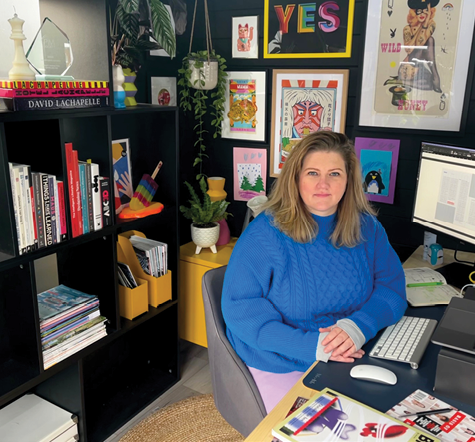 Carrie Bremner in her home office