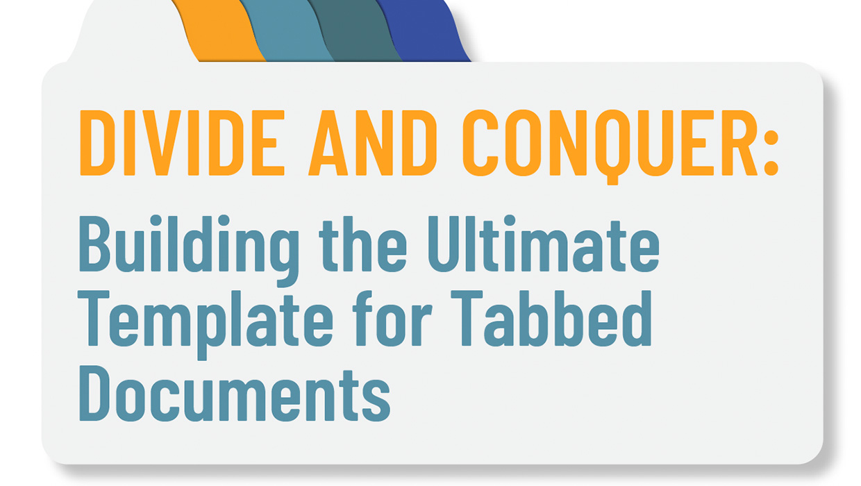 building a template for tabbed documents