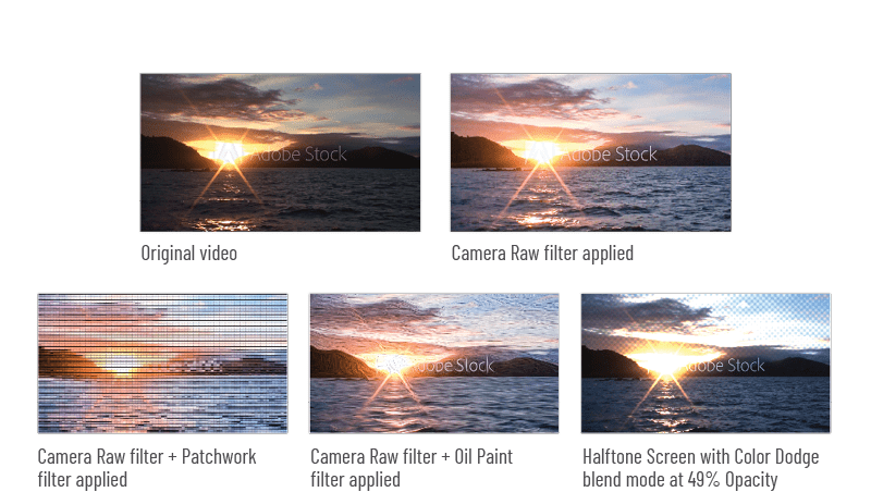 Figure 10. You can apply nondestructive filters to video when you work with Smart Objects.