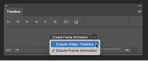 Figure 1. When creating a new timeline in the Timeline panel, you can choose either a frame-based or a video-based workflow.
