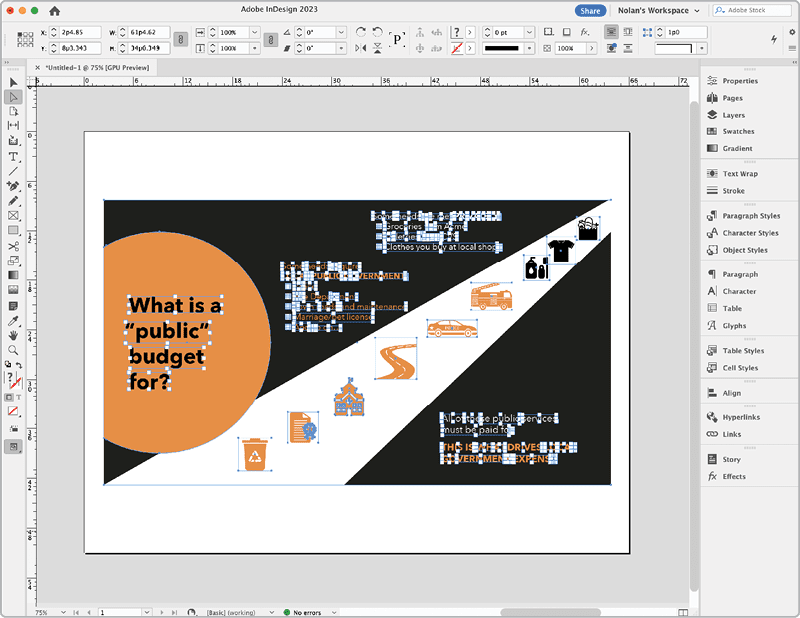 Figure 3. Copying content from Illustrator to InDesign has recently gotten much easier as formatting is now maintained.