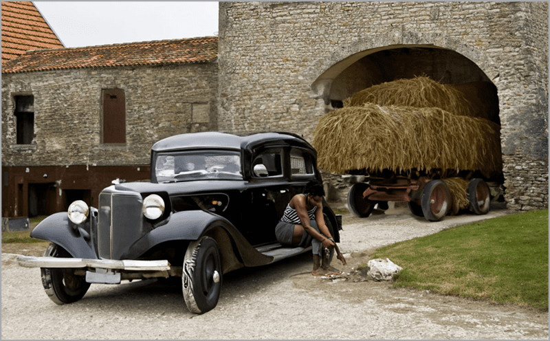 Figure 22. The hay wagon layer masked to reveal the woman’s face again.