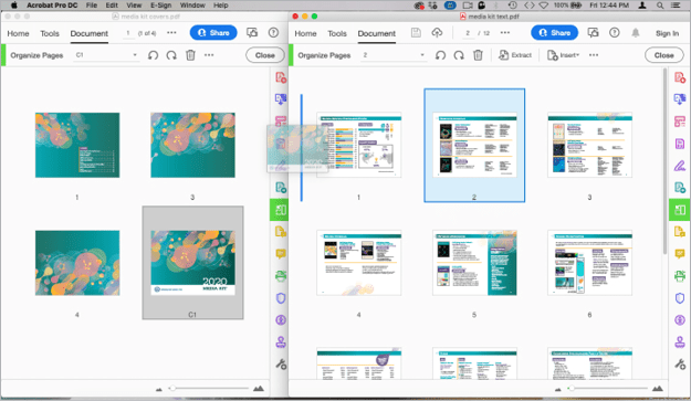 Figure 10. Simply drag a page from your source file and insert it into your destination file.