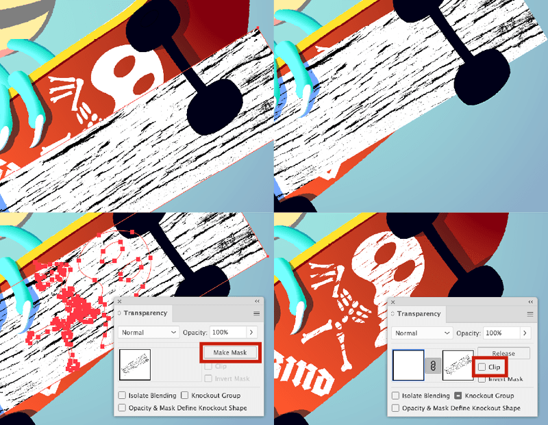 Figure 1. Use photos of everyday textures to add a grunge look to your Illustrator artwork.