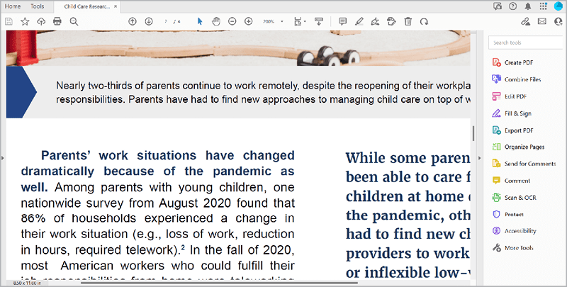 Figure 1. The caption of the photo in the layout shown is set to 9 point. Users can zoom in if needed to read the text at a larger size. Here, the PDF is zoomed in 200%.