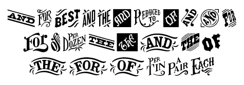Figure 20. Catchwords from the font HWT Catchwords