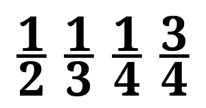 Figure 23. OpenType stacked, or “nut,” fractions in the Nutso font