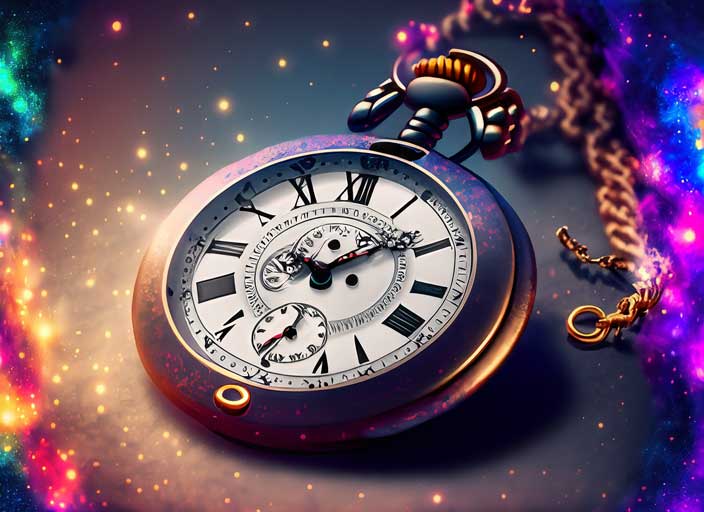 magical pocket watch created with generative AI