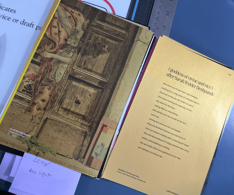 Figure 21. A peek inside the production of Renaissance reveals the luxurious colors and finishes chosen to complement the theme.