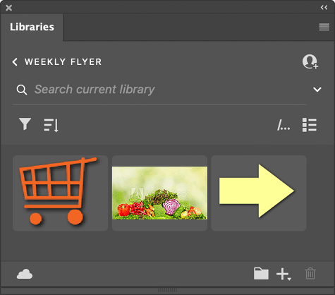 Figure 5. The Libraries panel in Photoshop