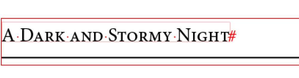 A Dark And Stormy Night chapter title