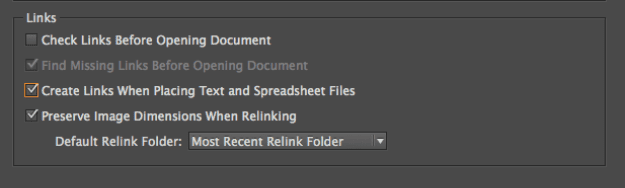 Create Links When Placing Text and Spreadsheet Files