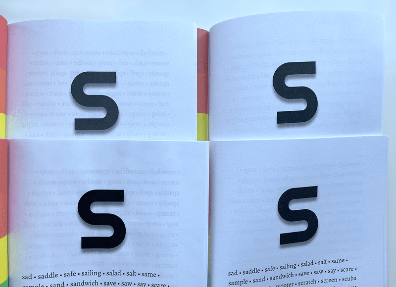 Figure 11. Blurb (top right), with the heaviest paper, unsurprisingly was best at reducing the amount of content that could be seen through from the other side of the page. Barnes & Noble Press (bottom left), with its 50-pound paper, had the most text showing through. Amazon KDP (top left) and Lulu (bottom right) were moderate in ink showing through.
