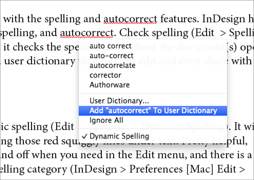 Add "autocorrect" to User Dictionary