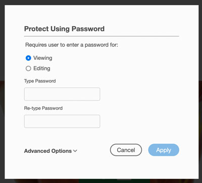 Protect Using Password in Adobe Acrobat