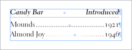 Working with Tabs in InDesign
