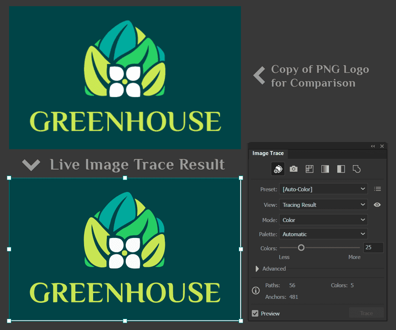 Figure 4. It’s helpful to have a copy of the original image visible in your workspace to compare the details as you work.