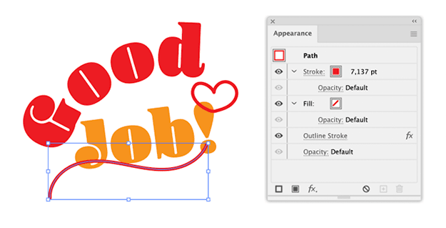 Figure 22. This effect tricks Illustrator into treating strokes as outlined.