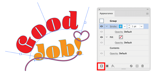 Figure 23. Apply a stroke to the group.