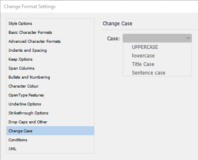 Using Find/Change Case in InDesign