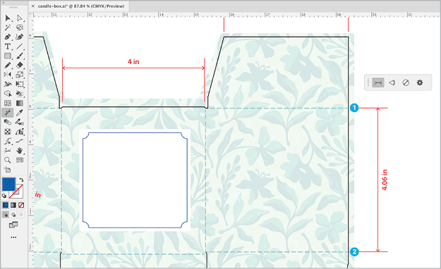 Figure 2. It takes just three clicks to add a dimension object to a line.