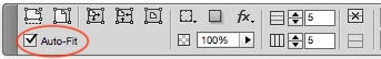 Section of Control panel with Auto fit highlighted. Check box is on.