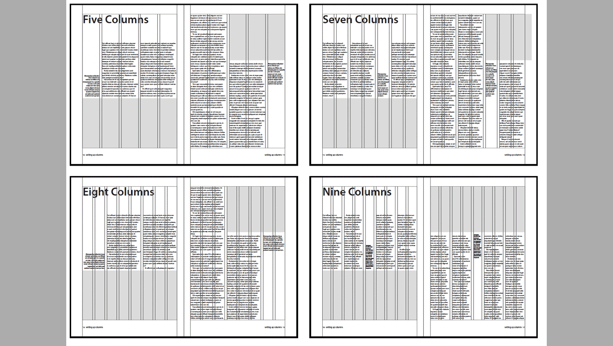 InDesign grids