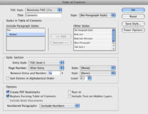 Easy TOC Formatting in InDesign