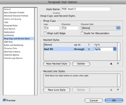 Easy TOC Formatting in InDesign