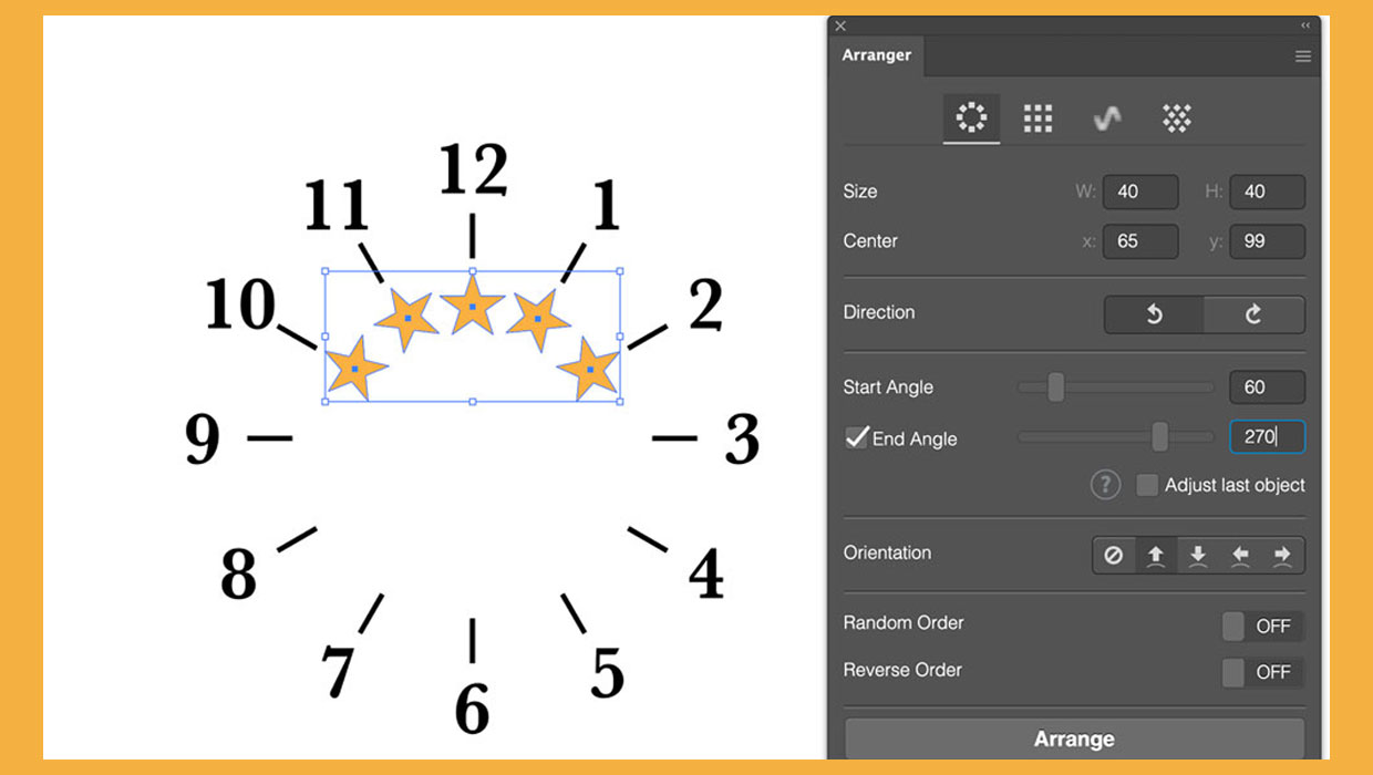 Arranger plug-in for Adobe Illustrator