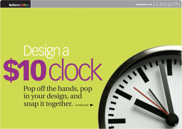 Before&After: Design … a Clock? Yes, a Clock!