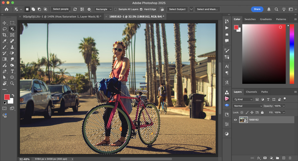 New features in Photoshop 2025: one-click selection