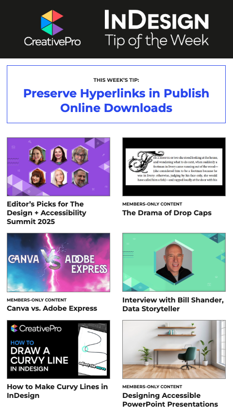 InDesign Tip of the Week Sample