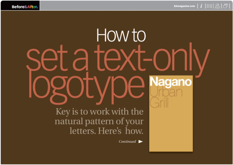 Before&After: How to Set a Text-Only Logotype