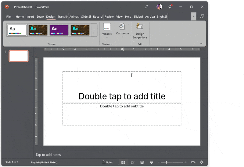 PowerPoint customize the Quick Access Toolbar 
