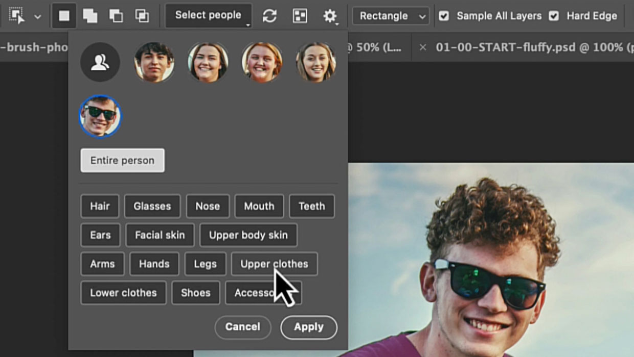 Photoshop select people