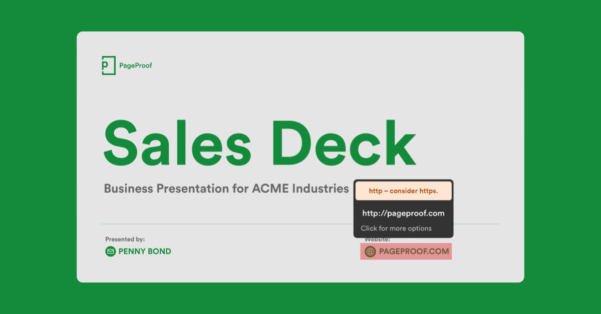 PageProof Link Scanner