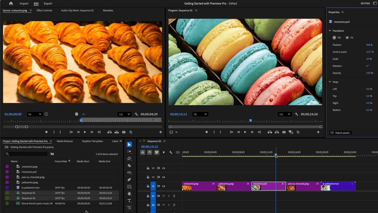Getting started in Premiere