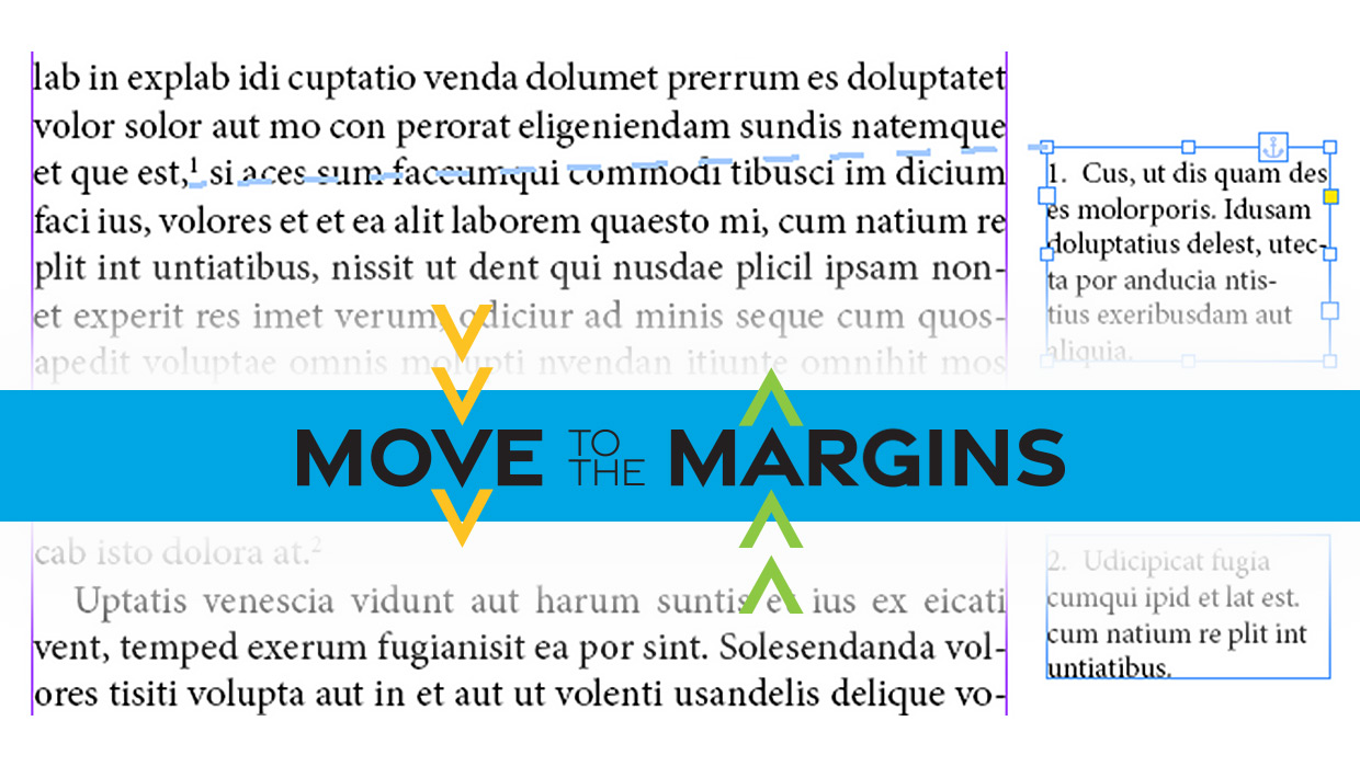 marginal notes in InDesign